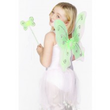 Dětská křídla a hůlka zelená