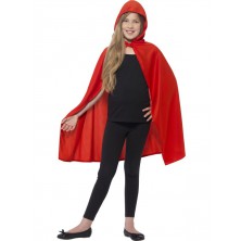 Dětský plášť s kapucí červený