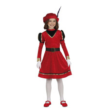 Dětský kostým Páže, dívka červené